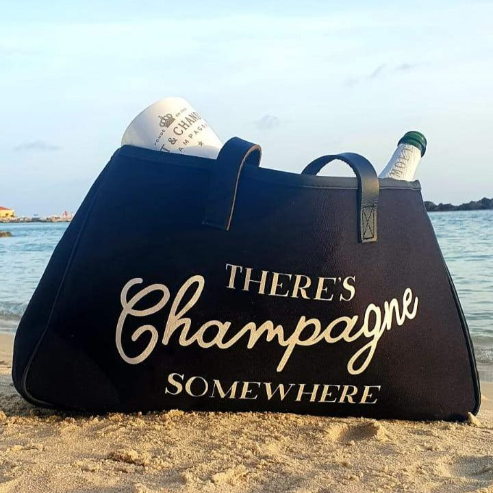 Canvas Tote - There's Champagne Somewhere