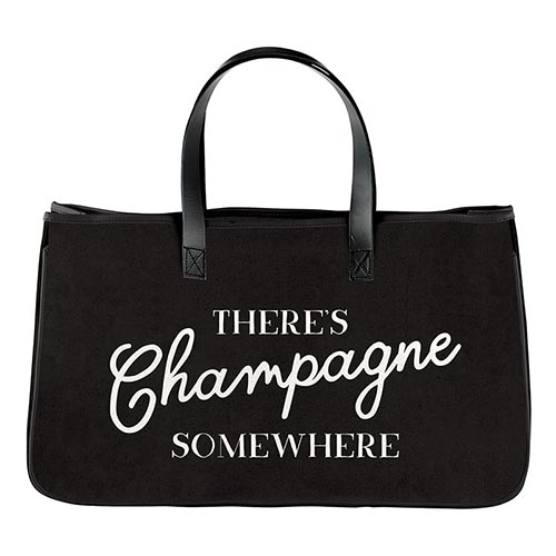 Canvas Tote - There's Champagne Somewhere