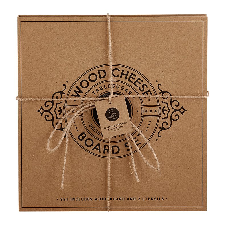 Cardboard Book Set - Wood Cheese Board