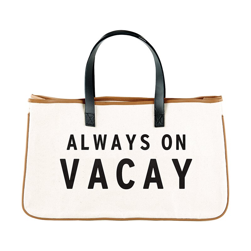 CANVAS TOTE - Always on Vacay