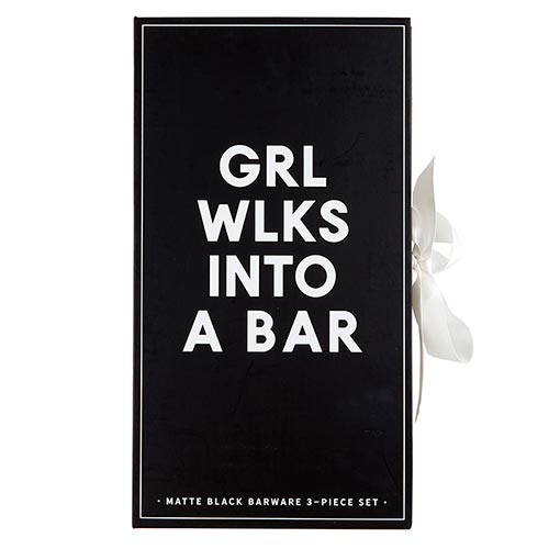 CARDBOARD BOOK SET - MATTE BLACK BARWARE