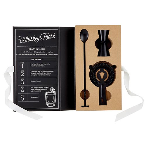 CARDBOARD BOOK SET - MATTE BLACK BARWARE