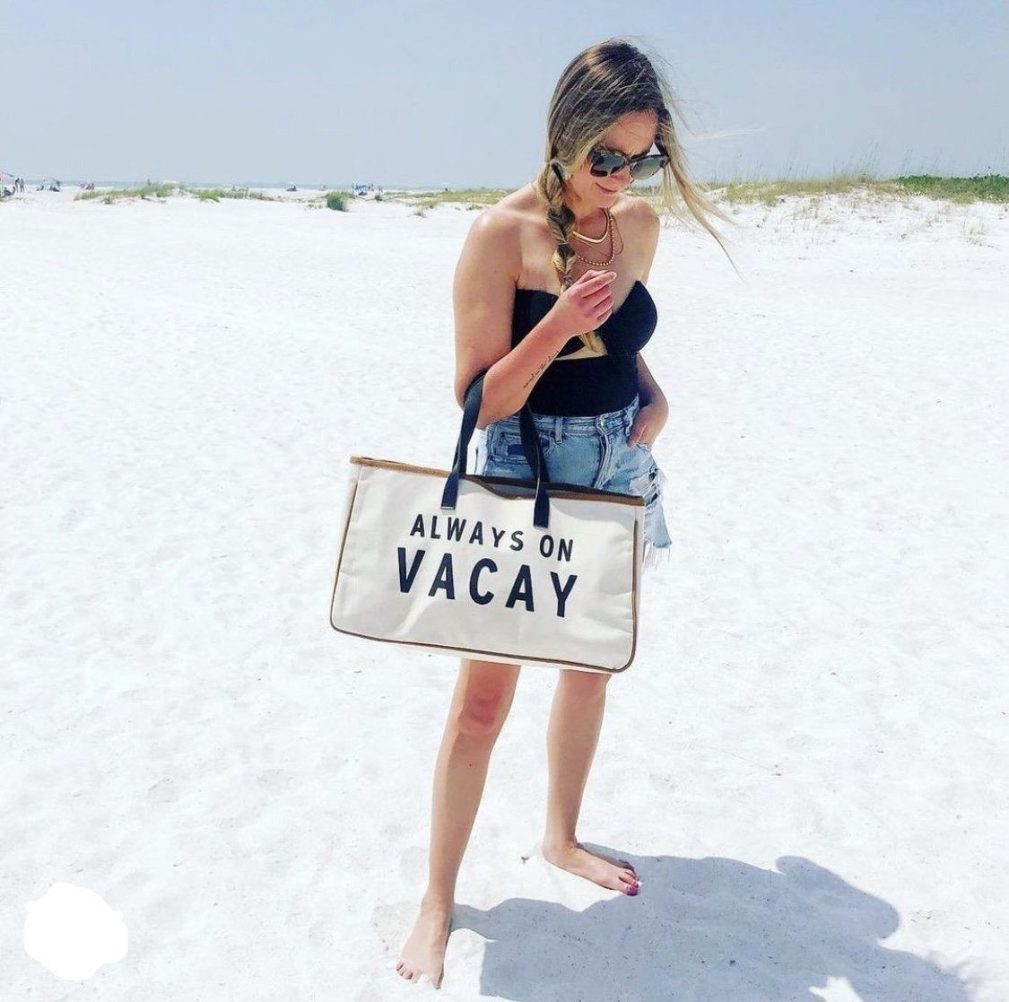 CANVAS TOTE - Always on Vacay