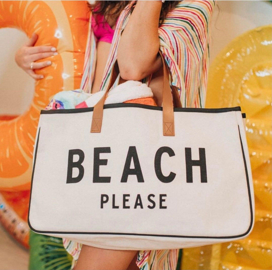 Canvas Tote - Beach Please