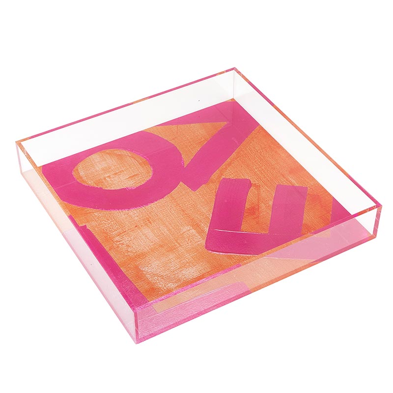 Pieces of Me Lucite Tray - Love