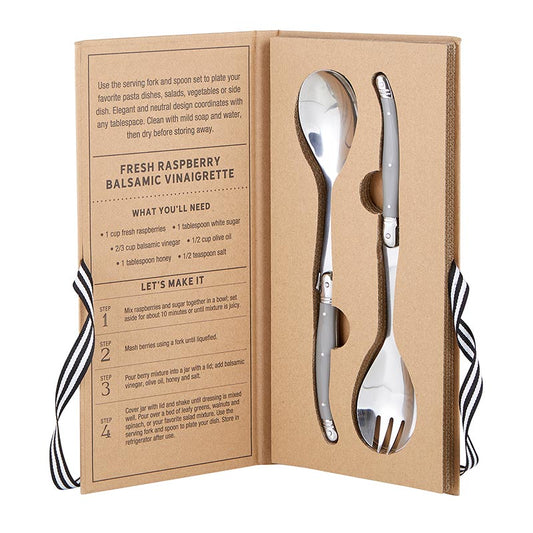 Cardboard Book Box - Salad Serving Set