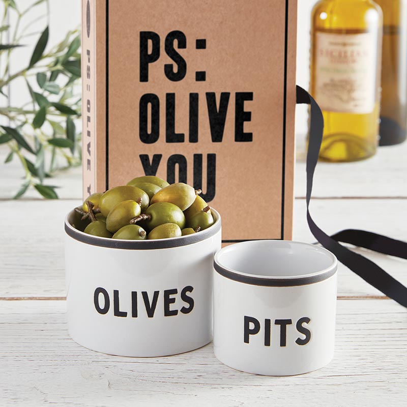 Cardboard Book Box - Olive + Pit Bowls