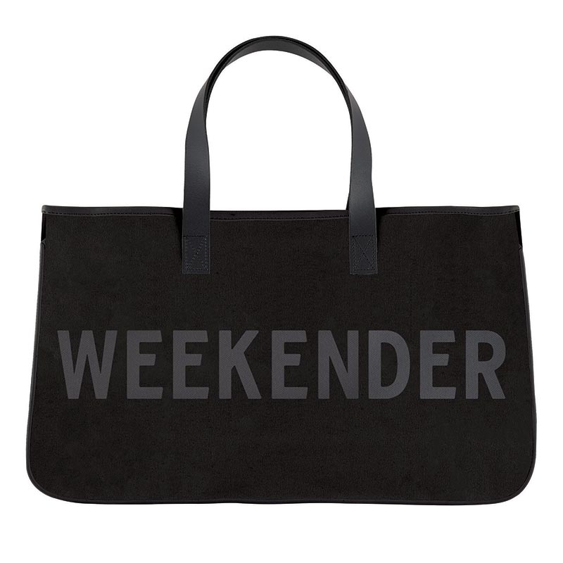 Black Canvas Tote - Weekender