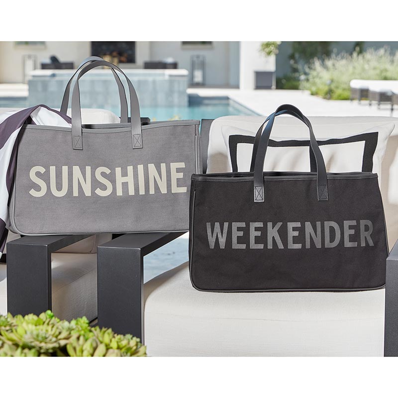 Black Canvas Tote - Weekender