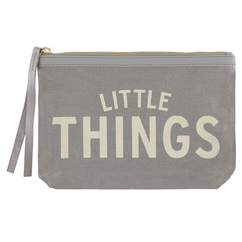 Black and Grey Canvas Pouch