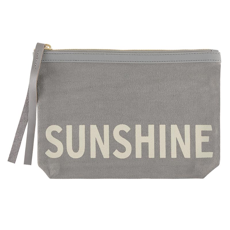 Black and Grey Canvas Pouch