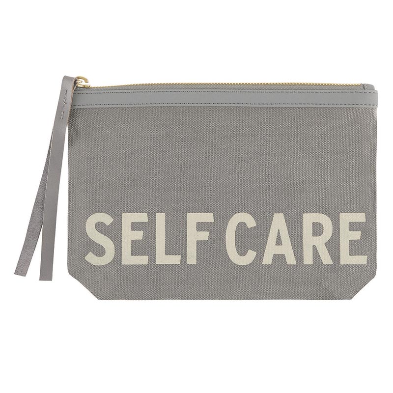 Black and Grey Canvas Pouch